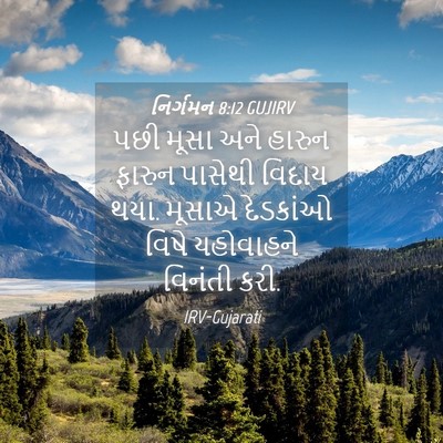 Picture 04 - નિર્ગમન 8:12 GUJIRV - પછી મૂસા અને હારુન - Bible Verse Picture