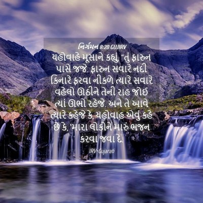 Picture 04 - નિર્ગમન 8:20 GUJIRV - યહોવાહે મૂસાને - Bible Verse Picture