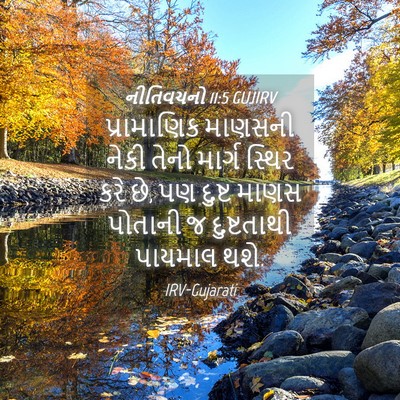 Picture 04 - નીતિવચનો 11:5 GUJIRV - પ્રામાણિક માણસની - Bible Verse Picture