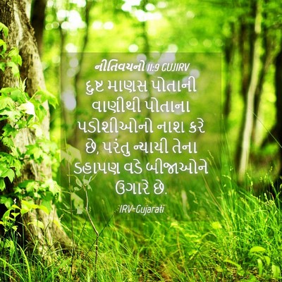 Picture 04 - નીતિવચનો 11:9 GUJIRV - દુષ્ટ માણસ પોતાની - Bible Verse Picture