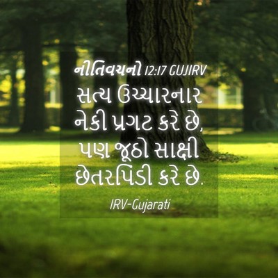 Picture 04 - નીતિવચનો 12:17 GUJIRV - સત્ય ઉચ્ચારનાર - Bible Verse Picture