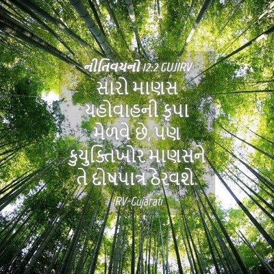 Picture 04 - નીતિવચનો 12:2 GUJIRV - સારો માણસ - Bible Verse Picture