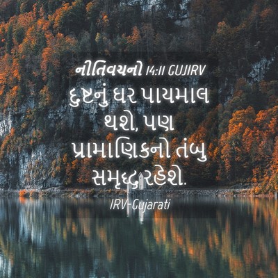 Picture 04 - નીતિવચનો 14:11 GUJIRV - દુષ્ટનું ઘર - Bible Verse Picture