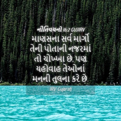 Picture 04 - નીતિવચનો 16:2 GUJIRV - માણસના સર્વ - Bible Verse Picture