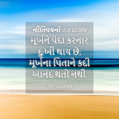 Picture 04 - નીતિવચનો 17:21 GUJIRV - મૂર્ખને પેદા - Bible Verse Picture