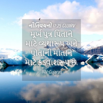 Picture 04 - નીતિવચનો 17:25 GUJIRV - મૂર્ખ પુત્ર - Bible Verse Picture