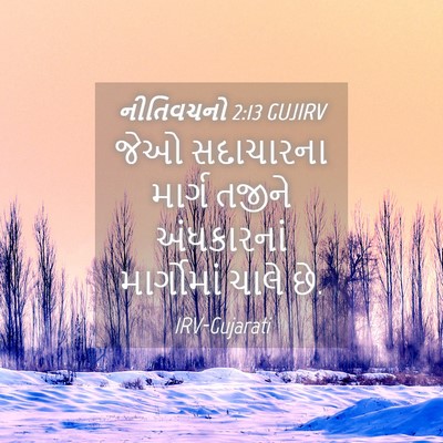 Picture 04 - નીતિવચનો 2:13 GUJIRV - જેઓ સદાચારના - Bible Verse Picture