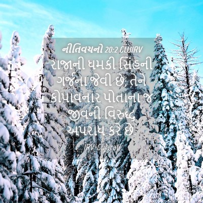 Picture 04 - નીતિવચનો 20:2 GUJIRV - રાજાની ધમકી - Bible Verse Picture