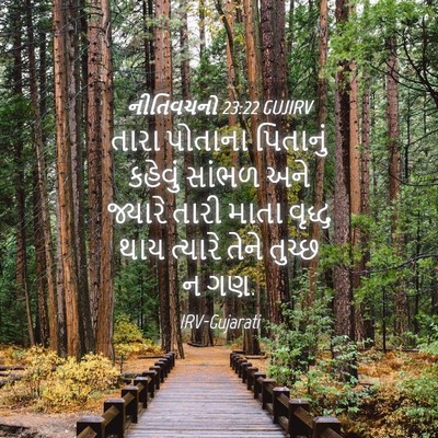Picture 04 - નીતિવચનો 23:22 GUJIRV - તારા પોતાના - Bible Verse Picture