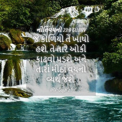 Picture 04 - નીતિવચનો 23:8 GUJIRV - જે કોળિયો તેં ખાધો - Bible Verse Picture