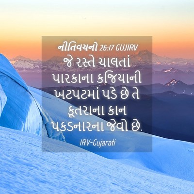 Picture 04 - નીતિવચનો 26:17 GUJIRV - જે રસ્તે ચાલતાં - Bible Verse Picture