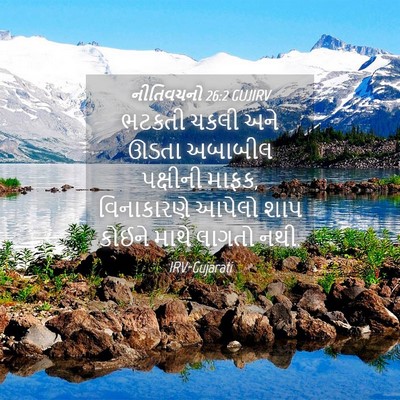 Picture 04 - નીતિવચનો 26:2 GUJIRV - ભટકતી ચકલી અને - Bible Verse Picture