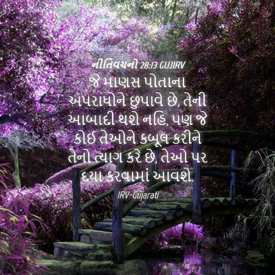 Picture 04 - નીતિવચનો 28:13 GUJIRV - જે માણસ પોતાના - Bible Verse Picture