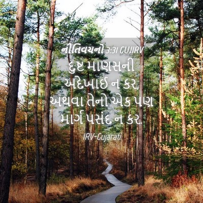 Picture 04 - નીતિવચનો 3:31 GUJIRV - દુષ્ટ માણસની - Bible Verse Picture