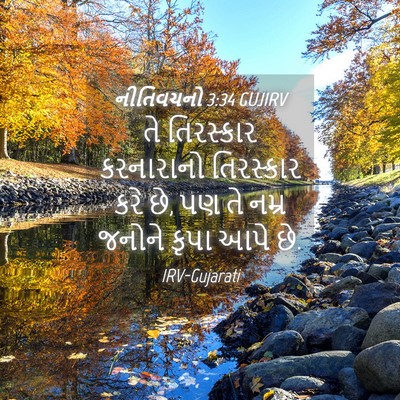 Picture 04 - નીતિવચનો 3:34 GUJIRV - તે તિરસ્કાર - Bible Verse Picture