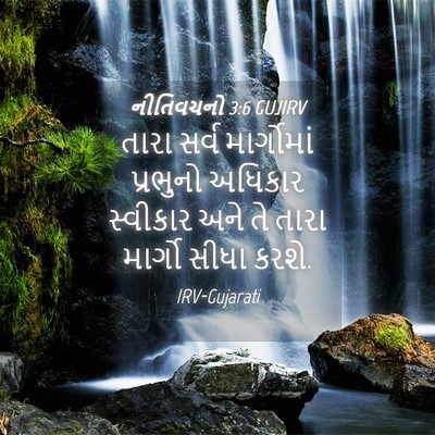 Picture 04 - નીતિવચનો 3:6 GUJIRV - તારા સર્વ - Bible Verse Picture
