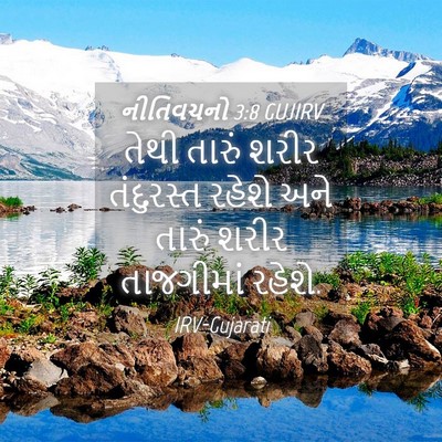 Picture 04 - નીતિવચનો 3:8 GUJIRV - તેથી તારું શરીર - Bible Verse Picture