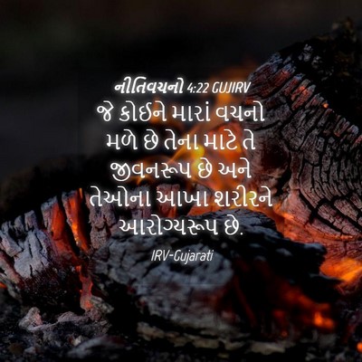 Picture 04 - નીતિવચનો 4:22 GUJIRV - જે કોઈને મારાં - Bible Verse Picture