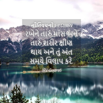 Picture 04 - નીતિવચનો 5:11 GUJIRV - રખેને તારું માંસ - Bible Verse Picture
