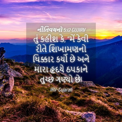 Picture 04 - નીતિવચનો 5:12 GUJIRV - તું કહીશ કે, “મેં - Bible Verse Picture