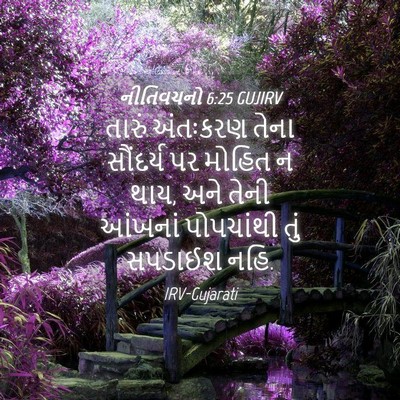Picture 04 - નીતિવચનો 6:25 GUJIRV - તારું અંતઃકરણ - Bible Verse Picture