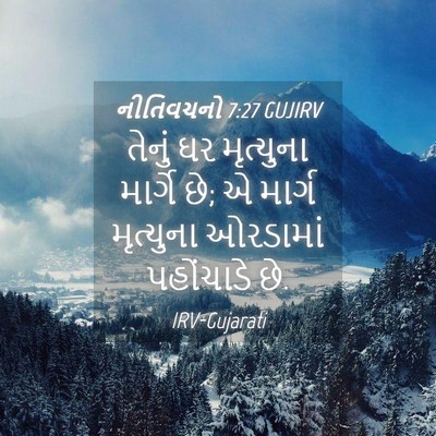 Picture 04 - નીતિવચનો 7:27 GUJIRV - તેનું ઘર મૃત્યુના - Bible Verse Picture