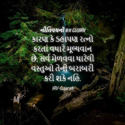 Picture 04 - નીતિવચનો 8:11 GUJIRV - કારણ કે ડહાપણ - Bible Verse Picture