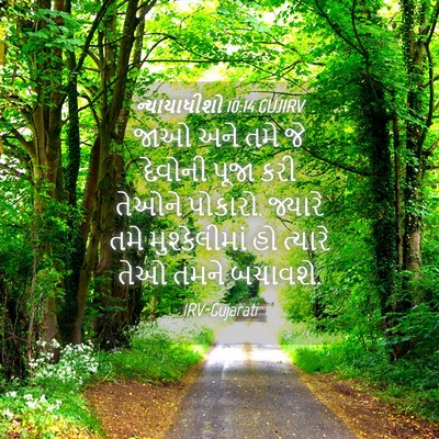 Picture 04 - ન્યાયાધીશો 10:14 GUJIRV - જાઓ અને તમે જે - Bible Verse Picture