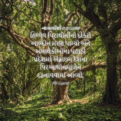 Picture 04 - ન્યાયાધીશો 12:15 GUJIRV - હિલ્લેલ - Bible Verse Picture