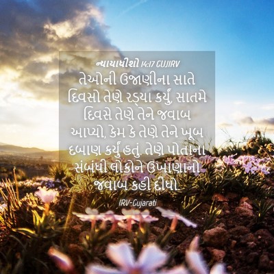 Picture 04 - ન્યાયાધીશો 14:17 GUJIRV - તેઓની ઉજાણીના - Bible Verse Picture