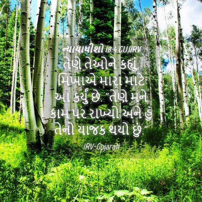 Picture 04 - ન્યાયાધીશો 18:4 GUJIRV - તેણે તેઓને કહ્યું, - Bible Verse Picture