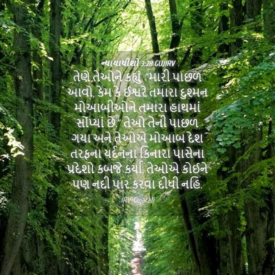 Picture 04 - ન્યાયાધીશો 3:28 GUJIRV - તેણે તેઓને કહ્યું, - Bible Verse Picture