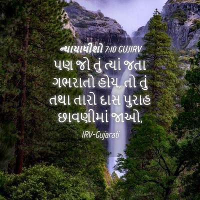 Picture 04 - ન્યાયાધીશો 7:10 GUJIRV - પણ જો તું ત્યાં જતા - Bible Verse Picture