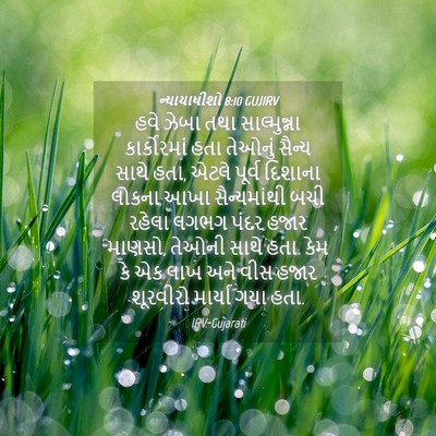 Picture 04 - ન્યાયાધીશો 8:10 GUJIRV - હવે ઝેબા તથા - Bible Verse Picture