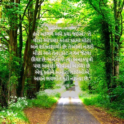 Picture 04 - પુનર્નિયમ 1:28 GUJIRV - હવે આગળ અમે કયાં - Bible Verse Picture