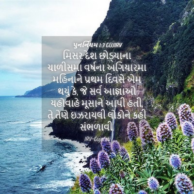 Picture 04 - પુનર્નિયમ 1:3 GUJIRV - મિસર દેશ છોડ્યાના - Bible Verse Picture