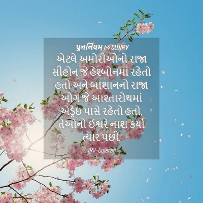 Picture 04 - પુનર્નિયમ 1:4 GUJIRV - એટલે અમોરીઓનો - Bible Verse Picture