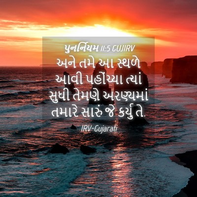 Picture 04 - પુનર્નિયમ 11:5 GUJIRV - અને તમે આ સ્થળે આવી - Bible Verse Picture