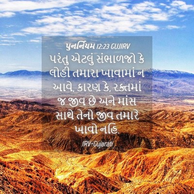 Picture 04 - પુનર્નિયમ 12:23 GUJIRV - પરંતુ એટલું - Bible Verse Picture