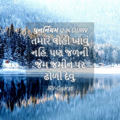 Picture 04 - પુનર્નિયમ 12:24 GUJIRV - તમારે લોહી ખાવું - Bible Verse Picture