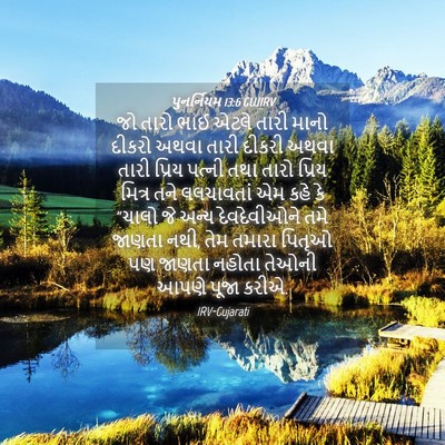 Picture 04 - પુનર્નિયમ 13:6 GUJIRV - જો તારો ભાઈ એટલે - Bible Verse Picture