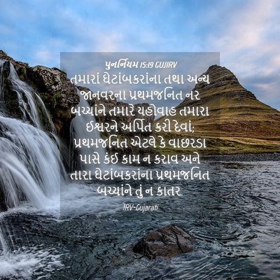 Picture 04 - પુનર્નિયમ 15:19 GUJIRV - તમારાં - Bible Verse Picture