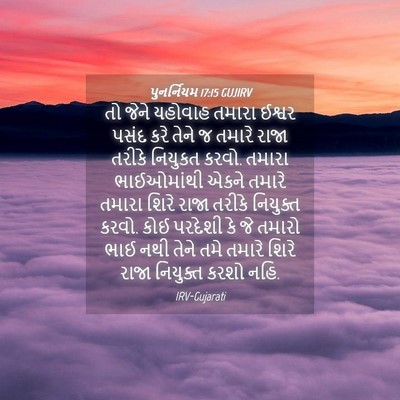 Picture 04 - પુનર્નિયમ 17:15 GUJIRV - તો જેને યહોવાહ - Bible Verse Picture