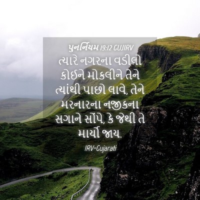 Picture 04 - પુનર્નિયમ 19:12 GUJIRV - ત્યારે નગરના - Bible Verse Picture