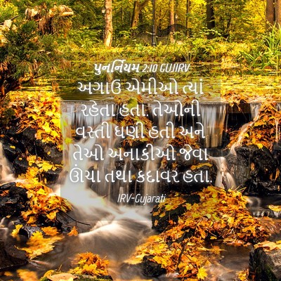 Picture 04 - પુનર્નિયમ 2:10 GUJIRV - અગાઉ એમીઓ ત્યાં - Bible Verse Picture