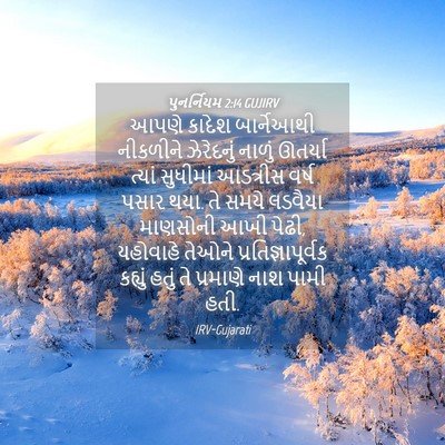 Picture 04 - પુનર્નિયમ 2:14 GUJIRV - આપણે કાદેશ - Bible Verse Picture