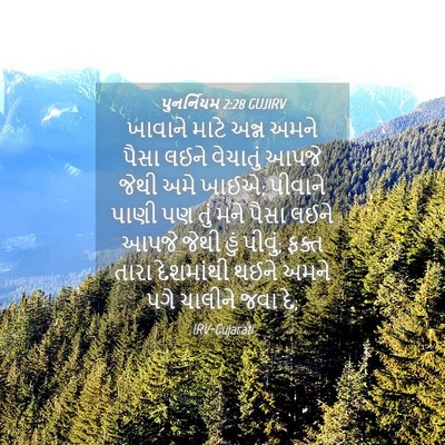 Picture 04 - પુનર્નિયમ 2:28 GUJIRV - ખાવાને માટે અન્ન - Bible Verse Picture