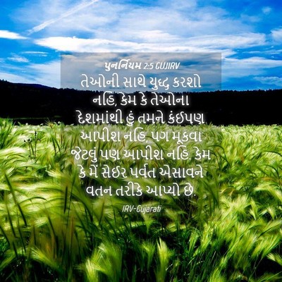 Picture 04 - પુનર્નિયમ 2:5 GUJIRV - તેઓની સાથે યુદ્ધ - Bible Verse Picture