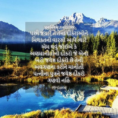 Picture 04 - પુનર્નિયમ 21:16 GUJIRV - પછી જયારે તે તેના - Bible Verse Picture