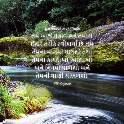 Picture 04 - પુનર્નિયમ 26:17 GUJIRV - તમે આજે યહોવાહને - Bible Verse Picture
